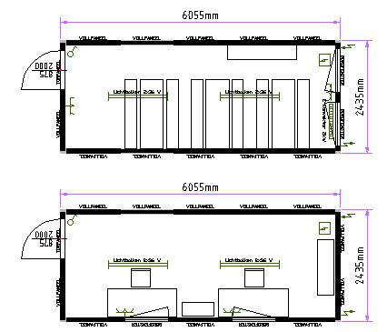 ritning kontorscontainer 20'